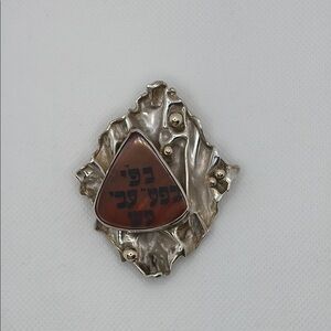 Protection Amulet- Silver and Brown Brooch